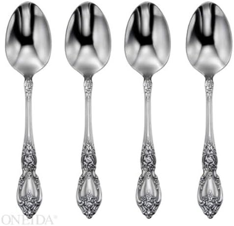 Oneida Wordsworth Dinner Spoons Silverware Set for 4, Flatware by Oneida