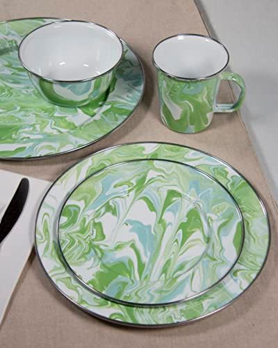 Golden Rabbit Enamelware Medium Tray, 15.5 inch, Modern Monet - Image 3