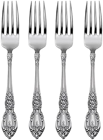 Oneida Wordsworth Dinner Forks Silverware Set for 4, Flatware by Oneida