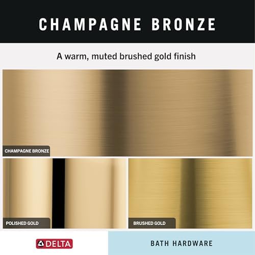 Delta Saylor (1-Pack) 8'' Towel Rack for Bathroom Champagne Bronze Towel Bar for Bathroom Wall Hand Towel Holder Rod Wall Mounted Kitchen Towel Holder 73508-CZ - Image 6