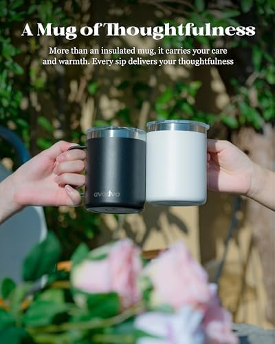 8 Pack 12oz Insulated Coffee Mug with Lid, Stainless Steel Cup - Image 6