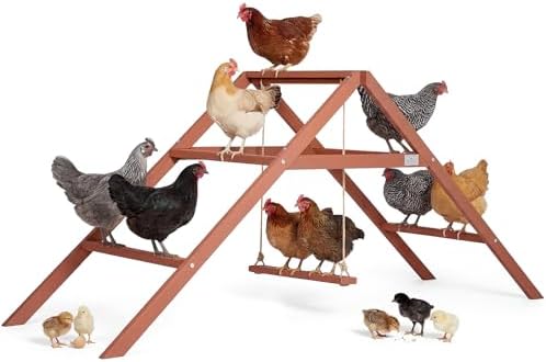 PETSFIT Wooden Chicken Roosting Bars for 10-12 Chickens, Easy Assembly by Petsfit