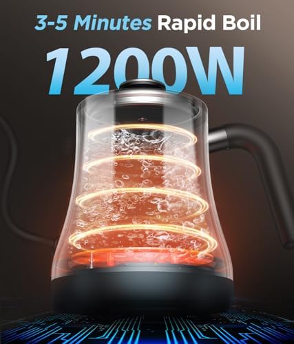 KOIOS Gooseneck Electric Kettle, ±1℉ Temp Control, Mute Mode, 4H Keep Warm - Image 4