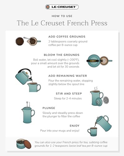 Le Creuset Stoneware French Press, 34 oz., Cerise - Image 6