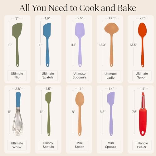 GIR: 10-Piece Silicone Ultimate Kitchen Utensils Set – Mediterranean - Image 3