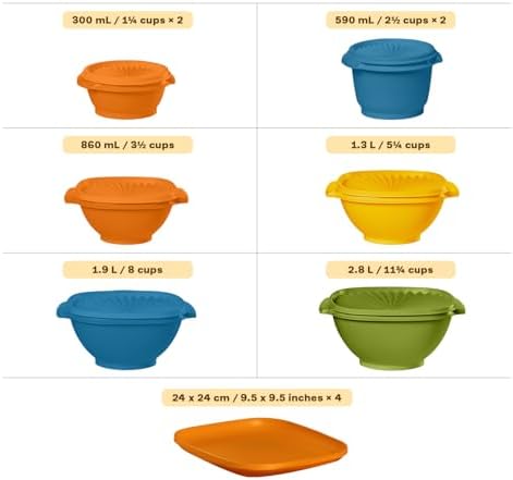 Tupperware Heritage 30-Piece Get it All Retro Color Collection Set - Image 3