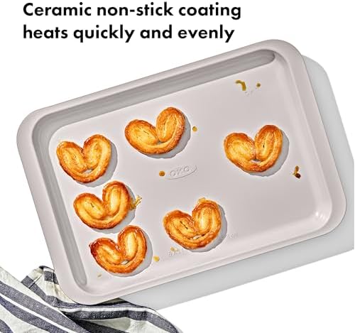 OXO Good Grips Non-Stick Pro Ceramic Coated Metal Bakeware Quarter Sheet, Storm Blue, Quarter Sheet Pan (Pack of 6) - Image 3