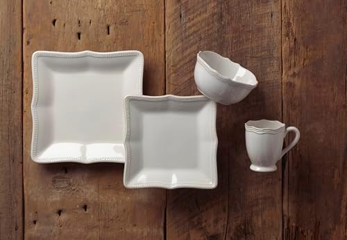 Lenox White French Perle Bead Square 4Pc Place Setting, 6.90 LB - Image 6