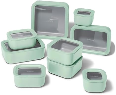 Caraway 22-Piece Glass Food Storage Set, Storage Containers for Food by Unknown
