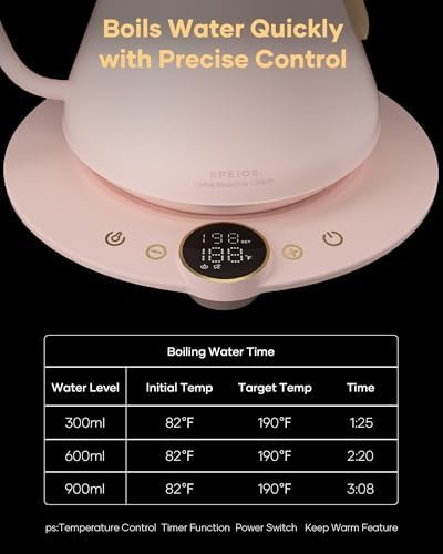 Cocinare FLOW B9 Gooseneck Electric Kettle ±1°F Temperature Control - Image 5