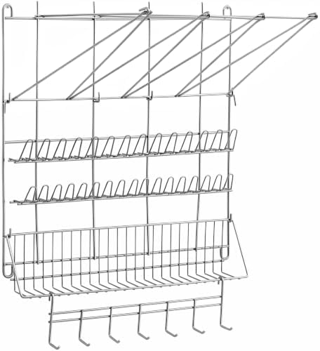 Gisafai Piping Bag Organizer Rack, Wall-Mounted Stainless Steel, 20 x 24'' by Gisafai