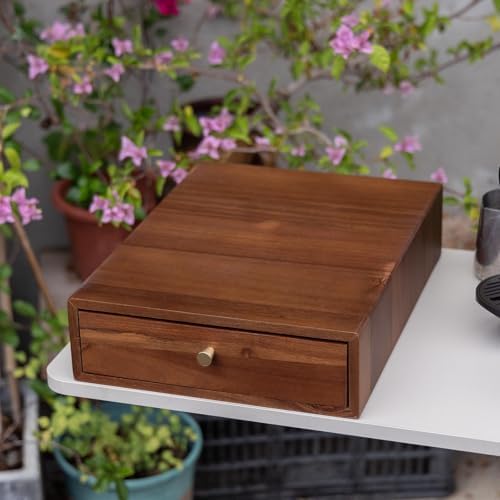 Acacia Wood Coffee Pod Drawer Compatible with Nespresso Vertuo, Pods Holder, Pod Organizer Tray, Storage, Stand, Container, Capsule Holder for Coffee Bar Countertop, 40 Big or 60 Small Pods Capacity - Image 5