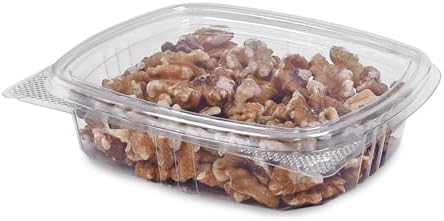8oz RPET Clear Hinged Lid Deli Container -200Pcs by CleverPackaging
