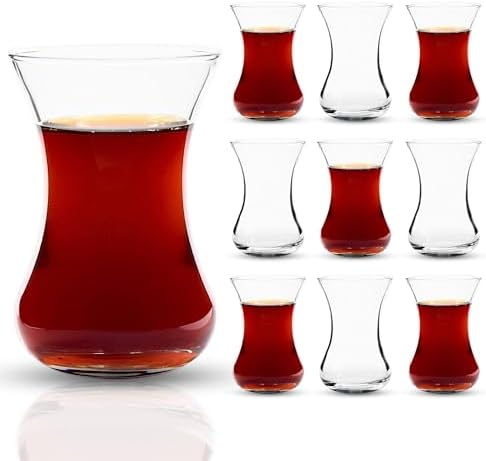 Turkish Tea Glass Set of 30, Small Clear Glass Tea Cups for Hot Drinks - Image 6