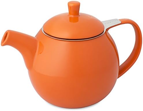 FORLIFE Curve Teapot with Infuser, 24-Ounce, Carrot by Unknown