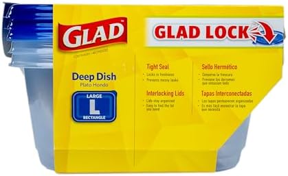 Glad GladWare Deep Dish Food Storage Containers, 64 Oz, 3 Count - Image 6