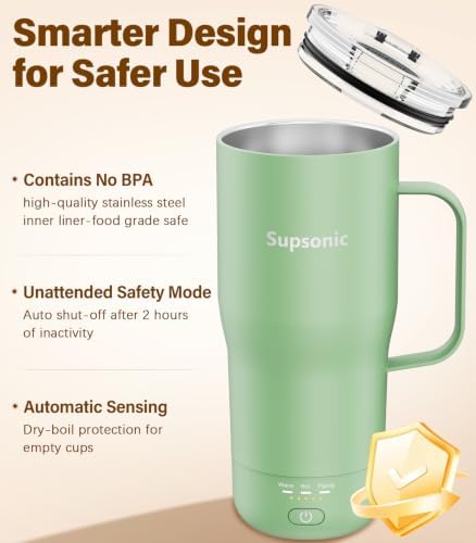 Supsonic Heated Coffee Mug, 20oz Electric Temperature Control Cup (S3) - Image 5
