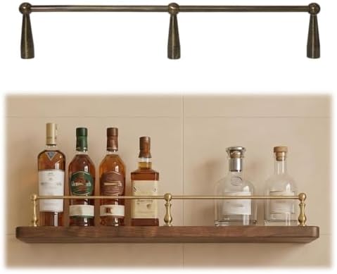 Brass Shelf Rail and Gallery Rails, Metal Floating Shelf Guard Railing by Unknown