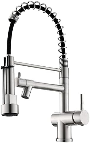 VFAUOSIT Commercial Kitchen Faucet with Pull Down Sprayer, Brushed Nickel by VFAUOSIT