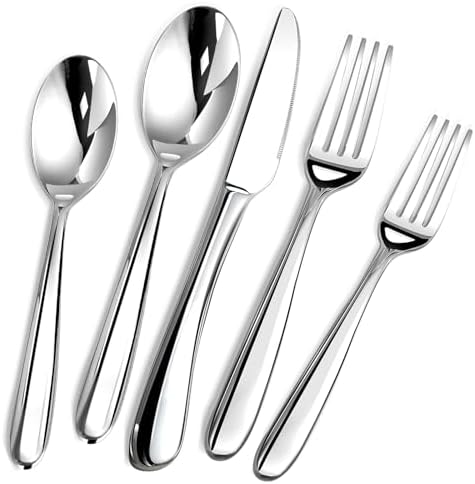 Heavy Duty Silverware Set for 12, Stainless Steel Flatware Cutlery Set by Thou+Art+Peter+%26+Company%C2%AE