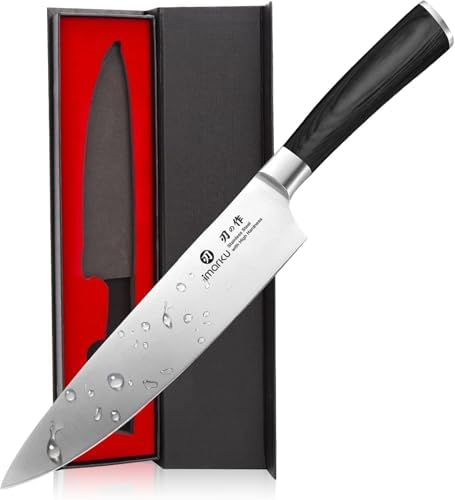 imarku 8 Inch Japanese SUS440A Stainless Steel Gyutou Chef Knife, Black by imarku