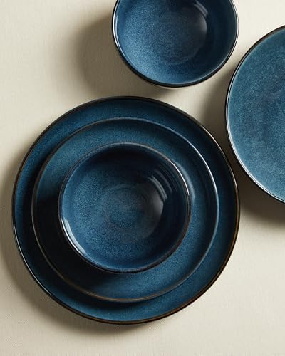 Pokini Stoneware Dinnerware Sets for 6, 24pcs Plates and Bowls Sets Dishes - Image 3