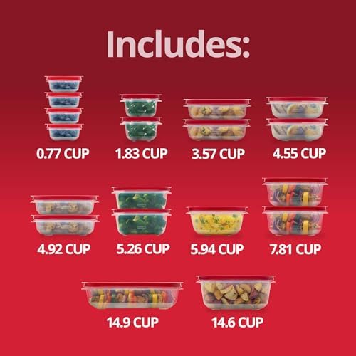 Rubbermaid EasyStore Containers, 38-Piece Set, Food Storage Containers, Food Storage Containers with Lids - Image 6