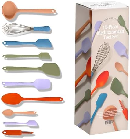 GIR: 10-Piece Silicone Ultimate Kitchen Utensils Set – Mediterranean by GIRGetItRight