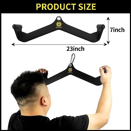 LAT Pulldown Attachment,Back Tricep Bar Strength Training,Handle Grips LAT Pull Down Bar Press Down Exercises,Cable Machine Accessories, Cable Back Attachments for Home Gym - Image 2