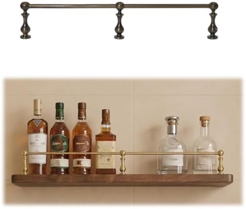 Brass Shelf Rail and Gallery Rails, Metal Floating Shelf Guard Railing by Unknown