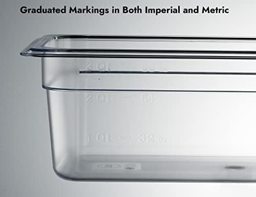 CURTA 6-Pack 1/3 Size 4" Deep NSF Polycarbonate Food Pans | Dishwasher & Freezer Safe Clear Container for Prep Tables, Buffet, Salad Bar, Commercial & Home Kitchen - Image 4