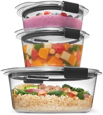 Rubbermaid Brilliance® Round Leak Proof Food Storage Containers, 6 Piece Set by Rubbermaid