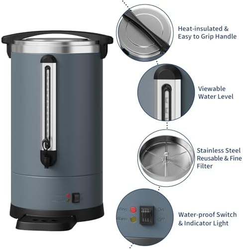 80 Cup Coffee Urn, 12 l Large Commercial Coffee Maker - Image 3
