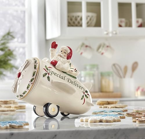 Lenox 863640 Holiday Airplane Cookie Jar - Image 6