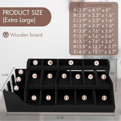 Suli 3-Tier Coffee Bar Station Organizer for Countertop,Extra large,18-Slot - Image 2