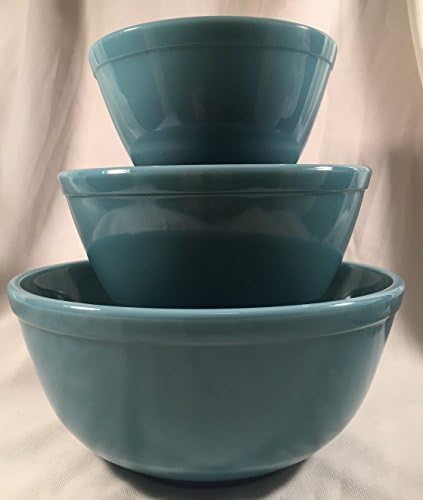 Mixing Nesting Bowls - Set of 3 - American Made - Mosser Glass USA (Georgia Blue) - Image 2