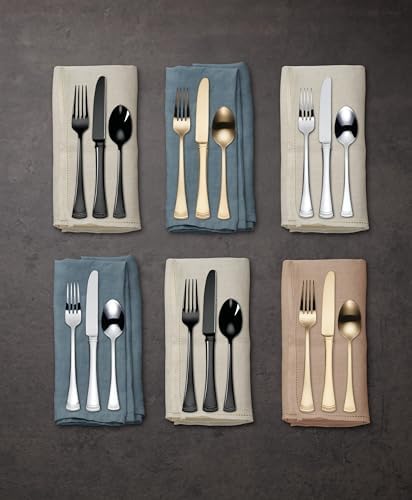 Lenox Portola Gold Satin 20-Piece Silverware Set for 4, Flatware - Image 4