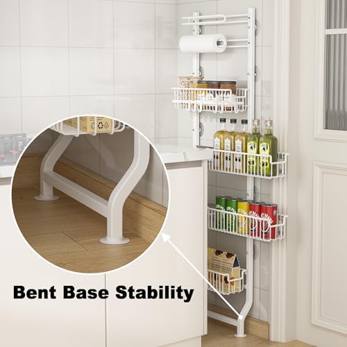 BUKFEN 6-Tier Slim Corner Shelf, Spice Rack Narrow Storage Next to Fridge - Image 6