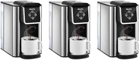 Mecity Coffee Maker 3 in 1 Single Serve Coffee Machine,Compatible with K cup Capsules,Instant-Coffee Pot,Tea maker,6,8,10 Oz Cup,Removable 50 Oz Water Reservoir,120V 1150W,(Pack of 3) by Mecity