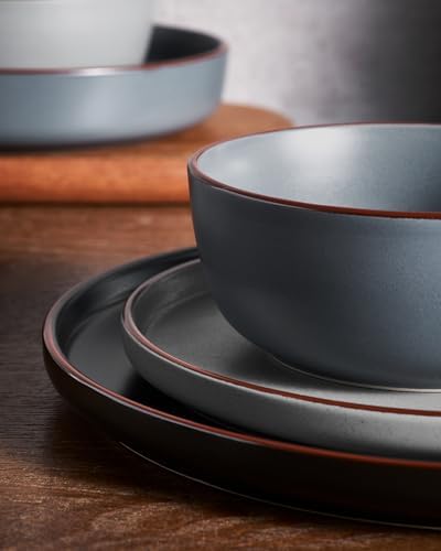 Famiware Mercury 16-Piece Dinnerware Set with Pasta Bowls, Multi-color - Image 4