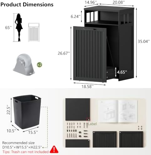 13 gallon Pull Out Trash Can Cabinet for Kitchen- Hidden Garbage Storage - Image 2