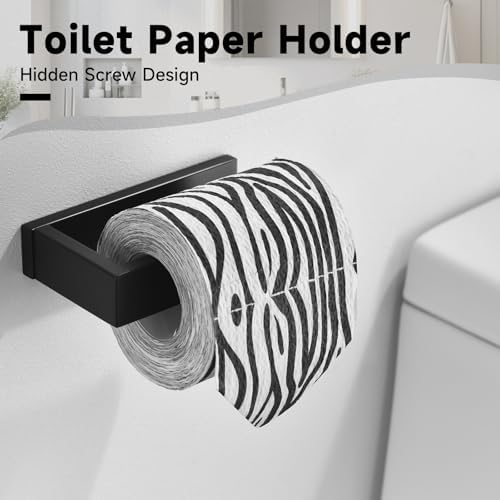 Black Towel Bar Set, 5-Pieces Bathroom Hardware Set,23.6 Inch Towel Rack Set Stainless Steel Towel Holder Set Wall-Mounted Bathroom Accessories - Image 4