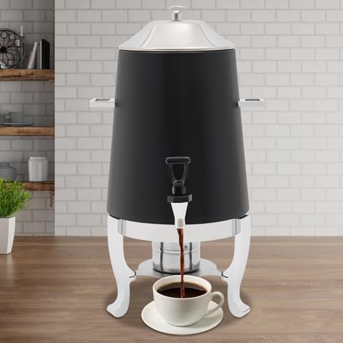 3.43Gallon Stainless Steel Hot Beverage Dispenser,Coffee Chafer Urn with Spigot&Fuel Holder,Cold&Hot Drinks Dispenser for Milk Coffee Tea Juice - Parties Catering Buffet Event (Black) - Image 4