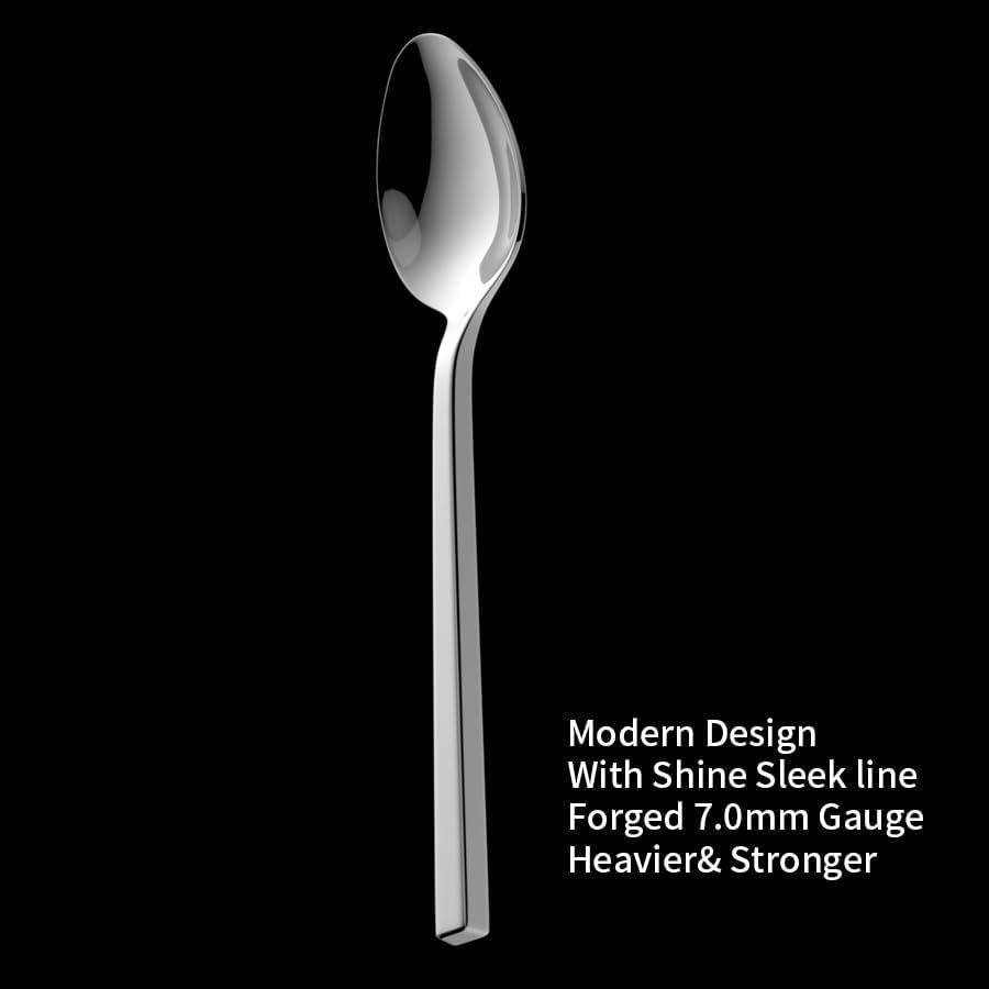 Alata Cube 40-Piece Forged Stainless Steel Mirror Flatware Set for 8 - Image 2