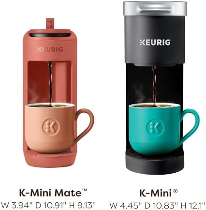 Keurig K-Mini Mate Single Serve K-Cup Pod Coffee Maker, Brews Up to 12 oz Cup, Compact Portable Coffee Machine for Small Spaces, Great for Dorms & Offices, Red Rocks - Image 5