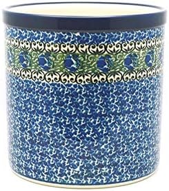 Polish Pottery Utensil Holder - Peacock Feather by Polish+Pottery+Gallery