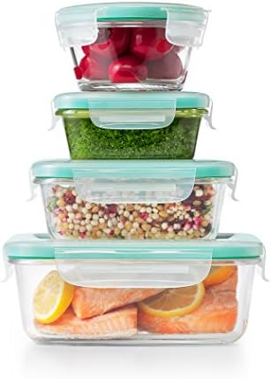 OXO Good Grips Smart Seal 12-Piece Glass Food Storage Container Set - Teal - Image 2