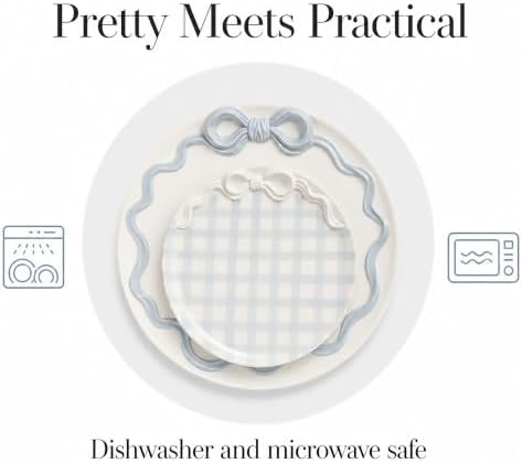 Mud Pie Ceramic Bow Nested Platter Set - Image 5