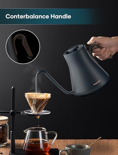 INTASTING Gooseneck Electric Kettle with ±1℉ Temperature Control, 0.9L - Image 2