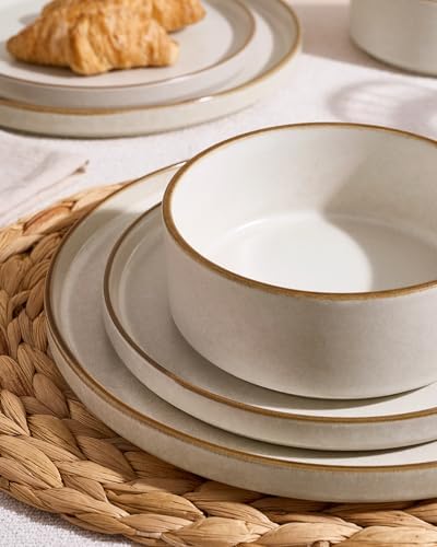 Famiware Nebula 16-Piece Stoneware Dinnerware Set with Pasta Bowls - Image 2